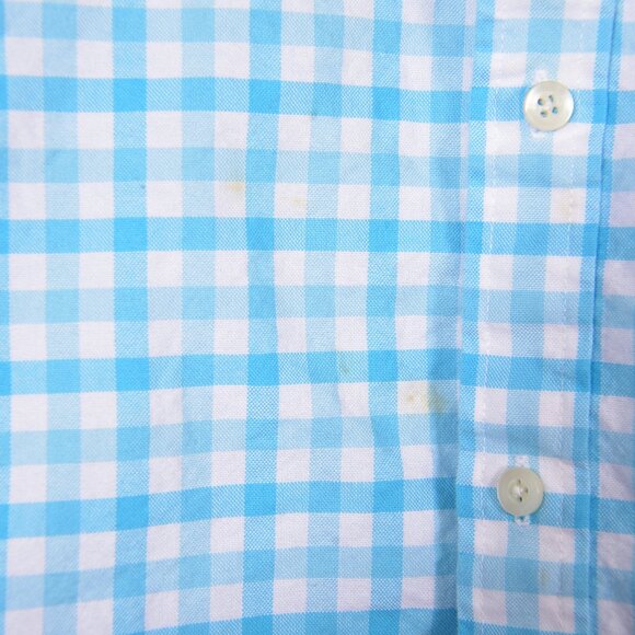 Saddlebred Vintage Oxford Mens Blue Check Long Sleeve Dress Shirt Size 2XL - Picture 4 of 8